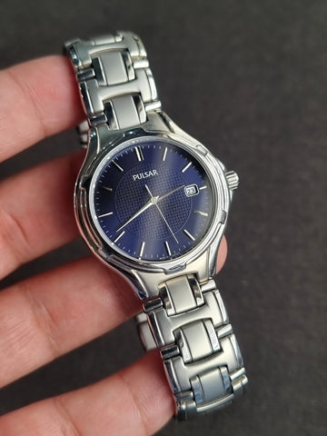 Pulsar Sub Brand Of Seiko Blue dial 35mm Dial Quartz Watch